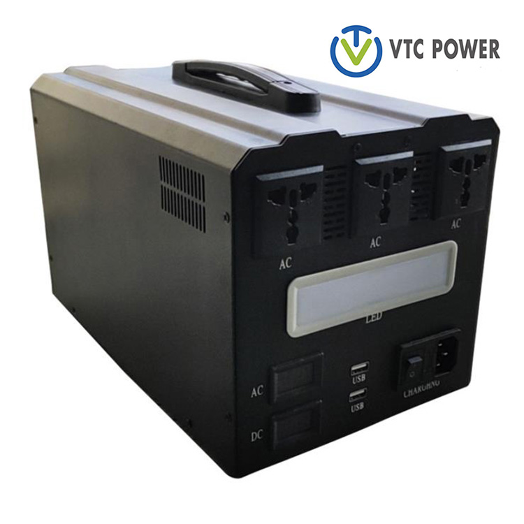 Multifunktions-Generator Camping Lithium 1000 W 1500 W Batterie Solarenergiesystem Vermietung Lagerung Tragbares Kraftwerk